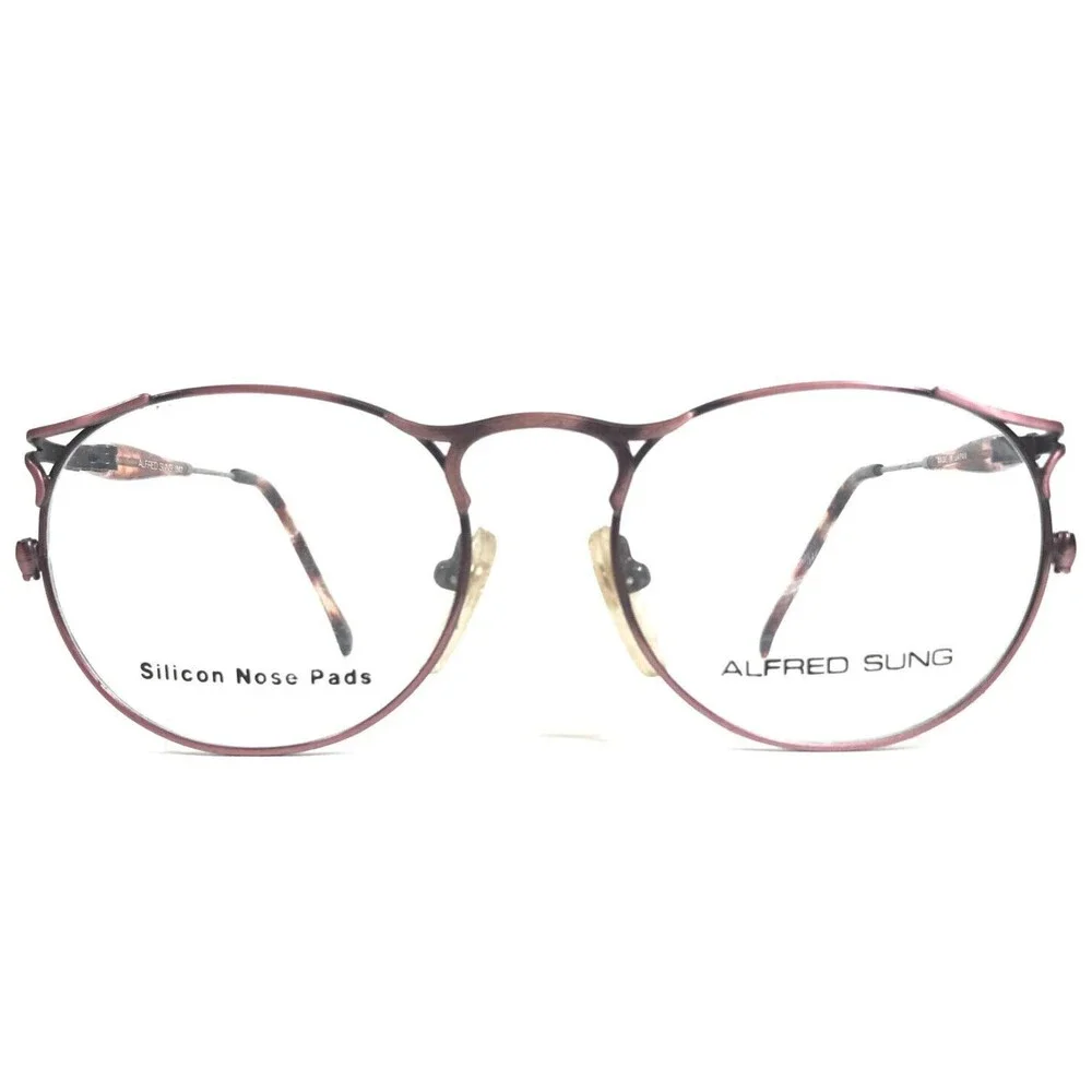 Alfred Sung Eyeglasses Frames 1503 COL 3 Rustic Purple Pink Tortoise 50-17-140